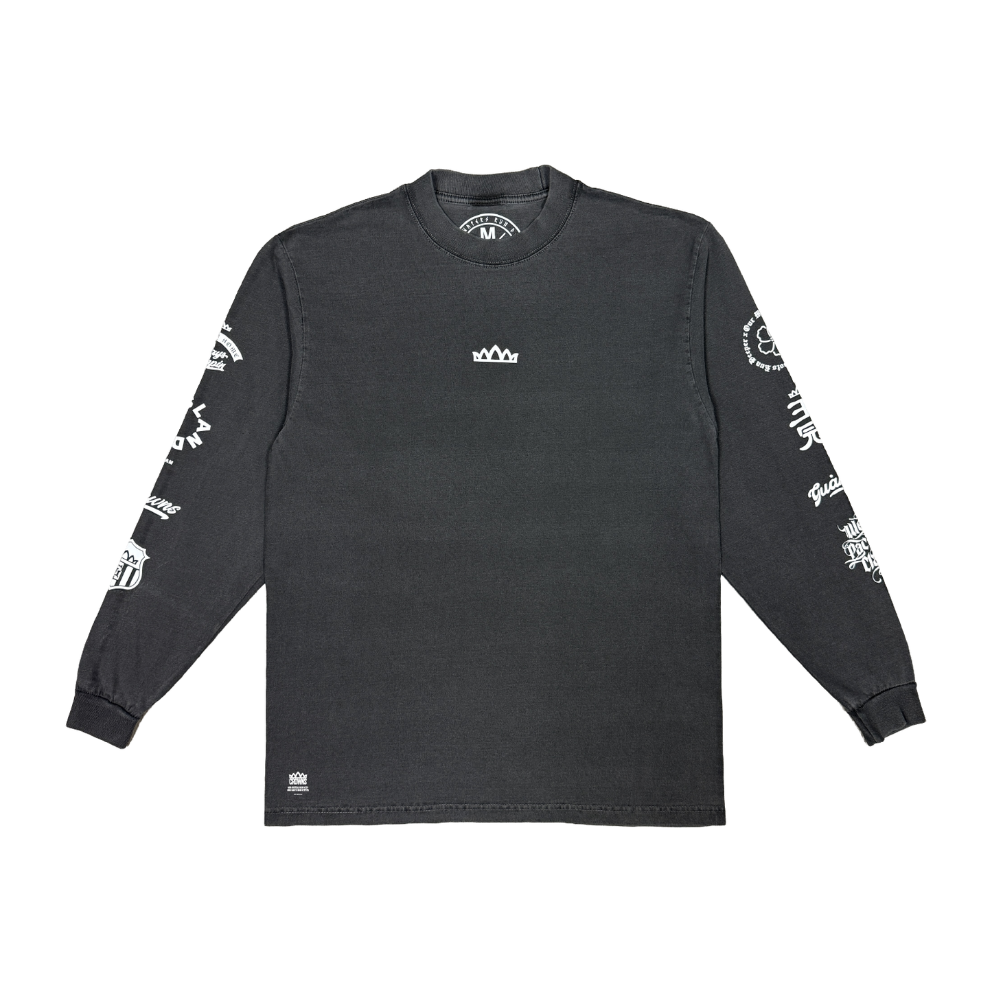 Hardly Home Mob Logo L/S Tee - White on Shadow