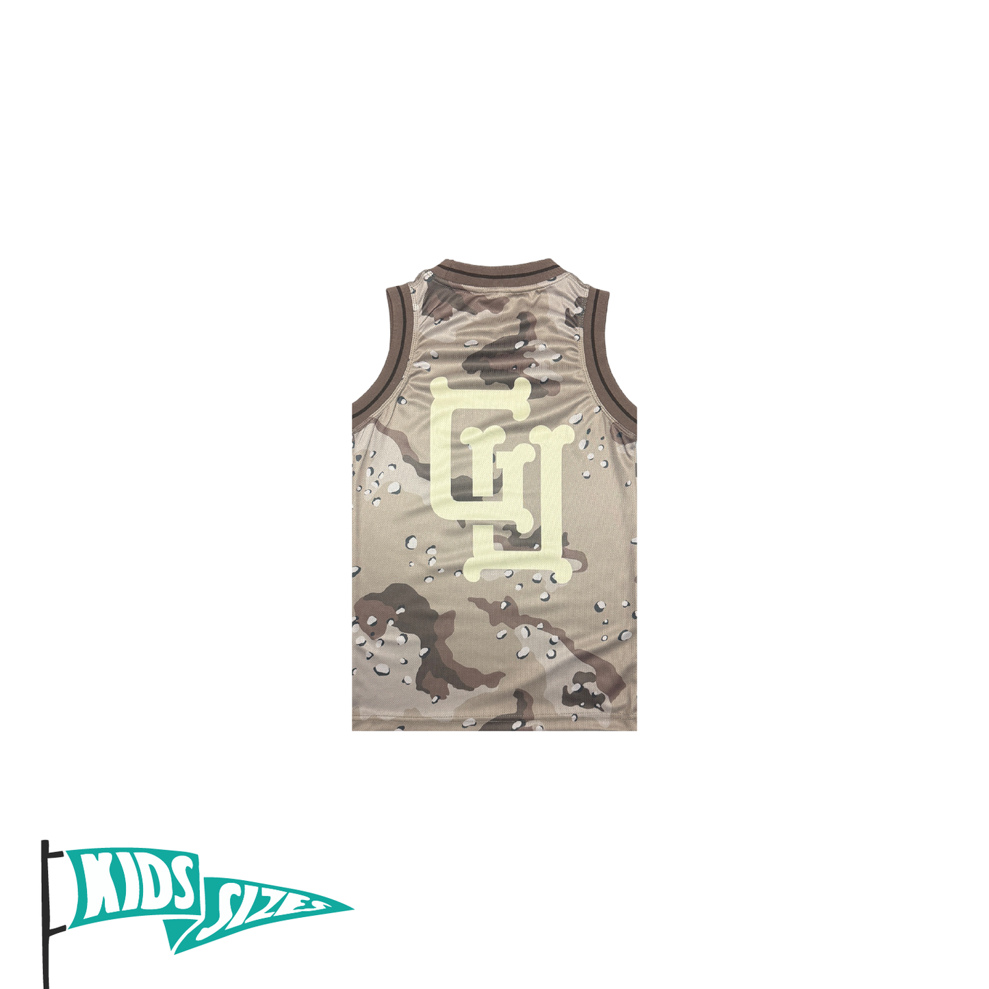 Gothic Logo Jersey Youth Tank - Desert Camo
