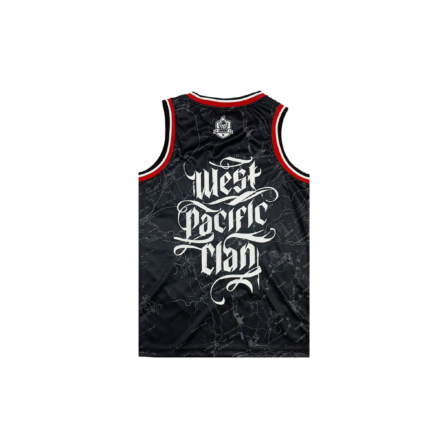 Hafa Adai Jersey Tank - Bloodline Blueprint ( Black w/ Red)