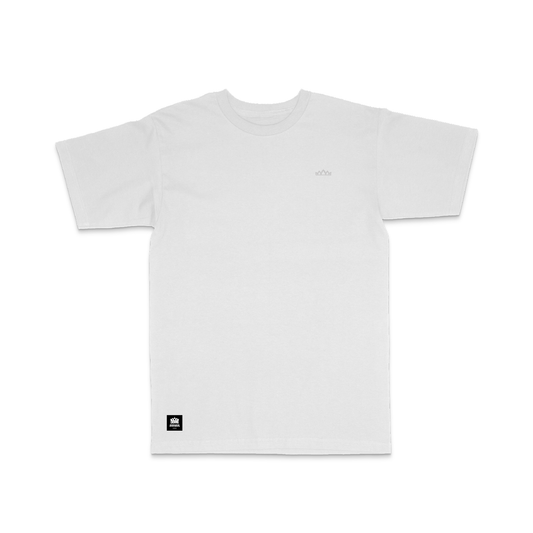 Premium Logo Tee- White on White