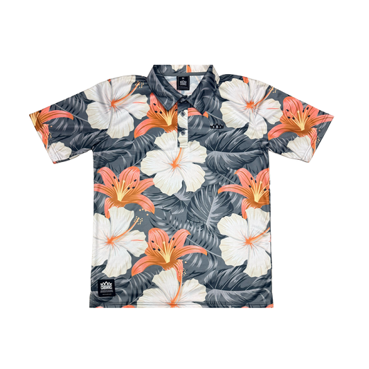 Hibiscus Hills Youth Performance Polo - Flame Tree