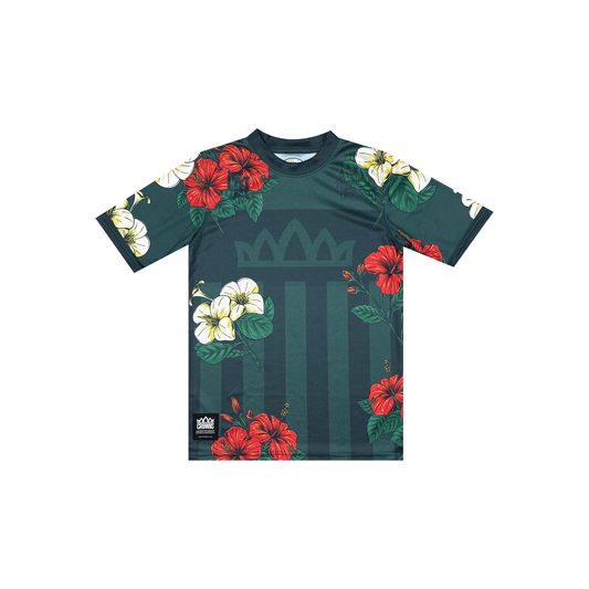 Solo Logo Kid's Soccer Jersey - Bloomcore on Hunter Green