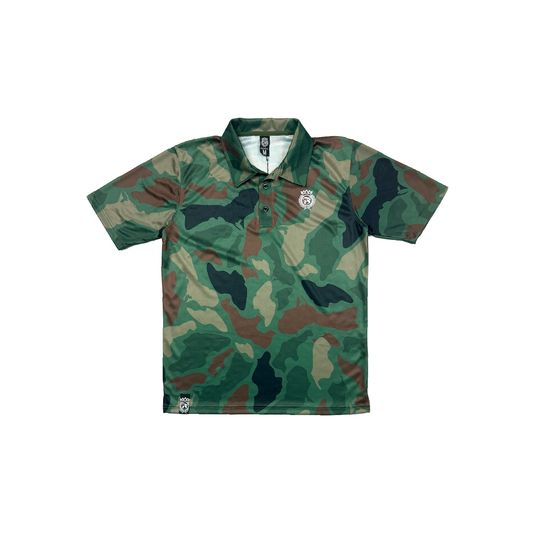 Crowned Laurel Performance Polo- Marianas Camo