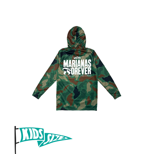 Marianas Forever L/S Youth Drifit Hoodie- Marianas Camo