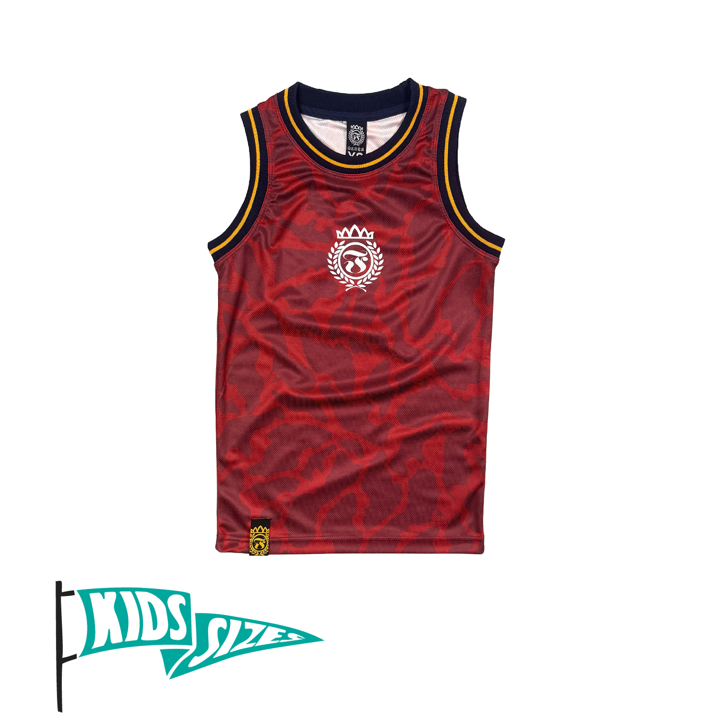 Crowned Laurel Youth Mesh Tank - Marianas Red Camo