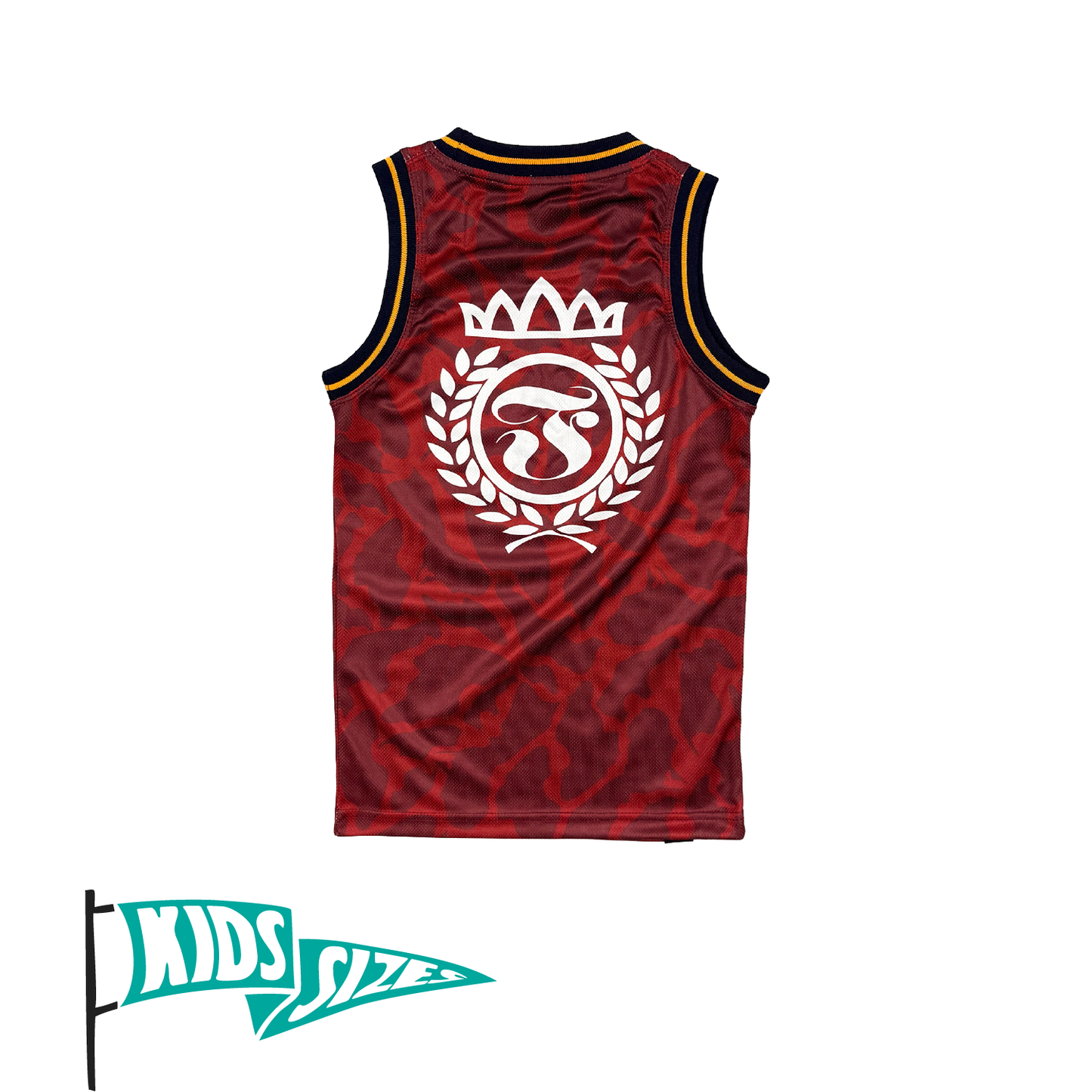 Crowned Laurel Youth Mesh Tank - Marianas Red Camo