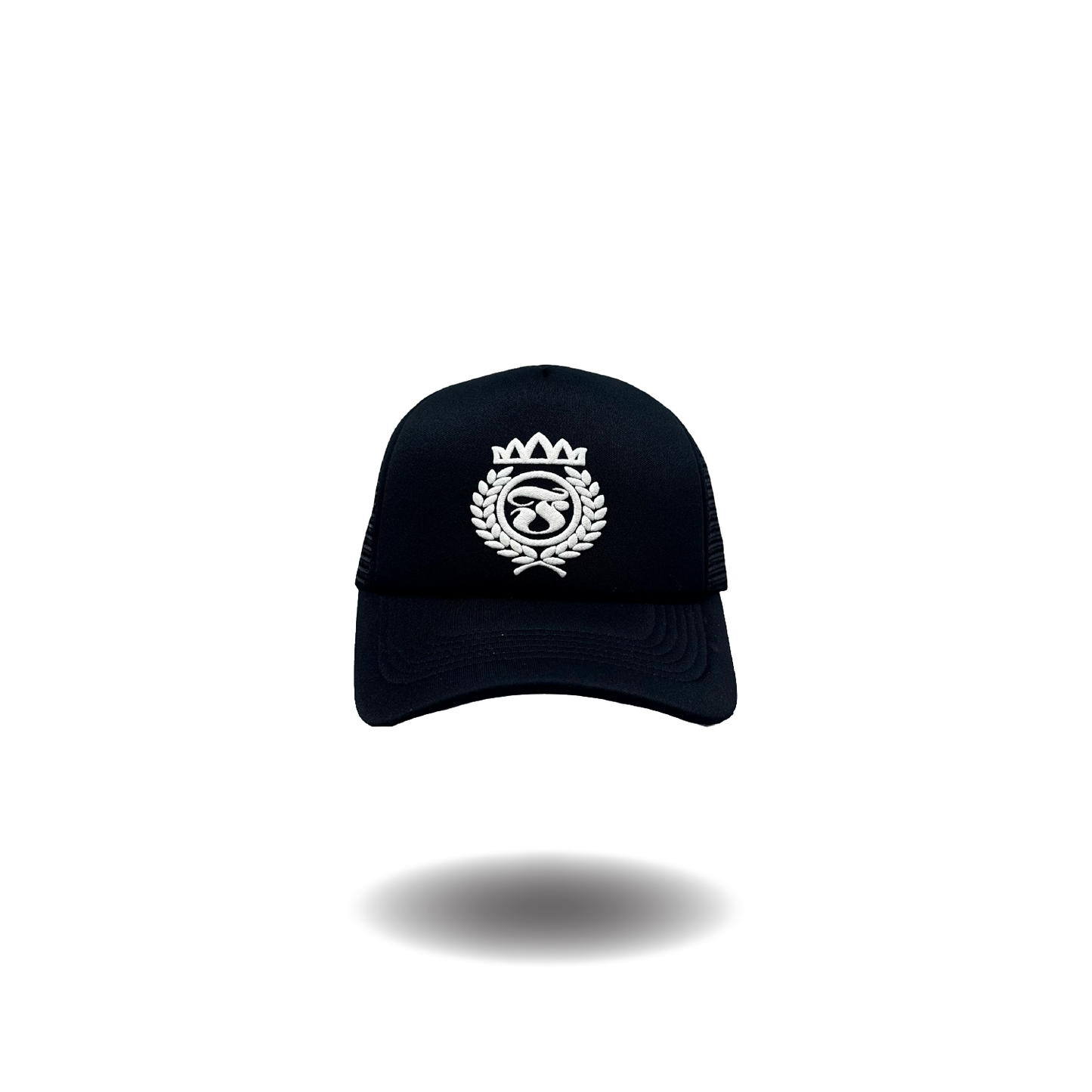 Crowned Laurel Trucker- Black