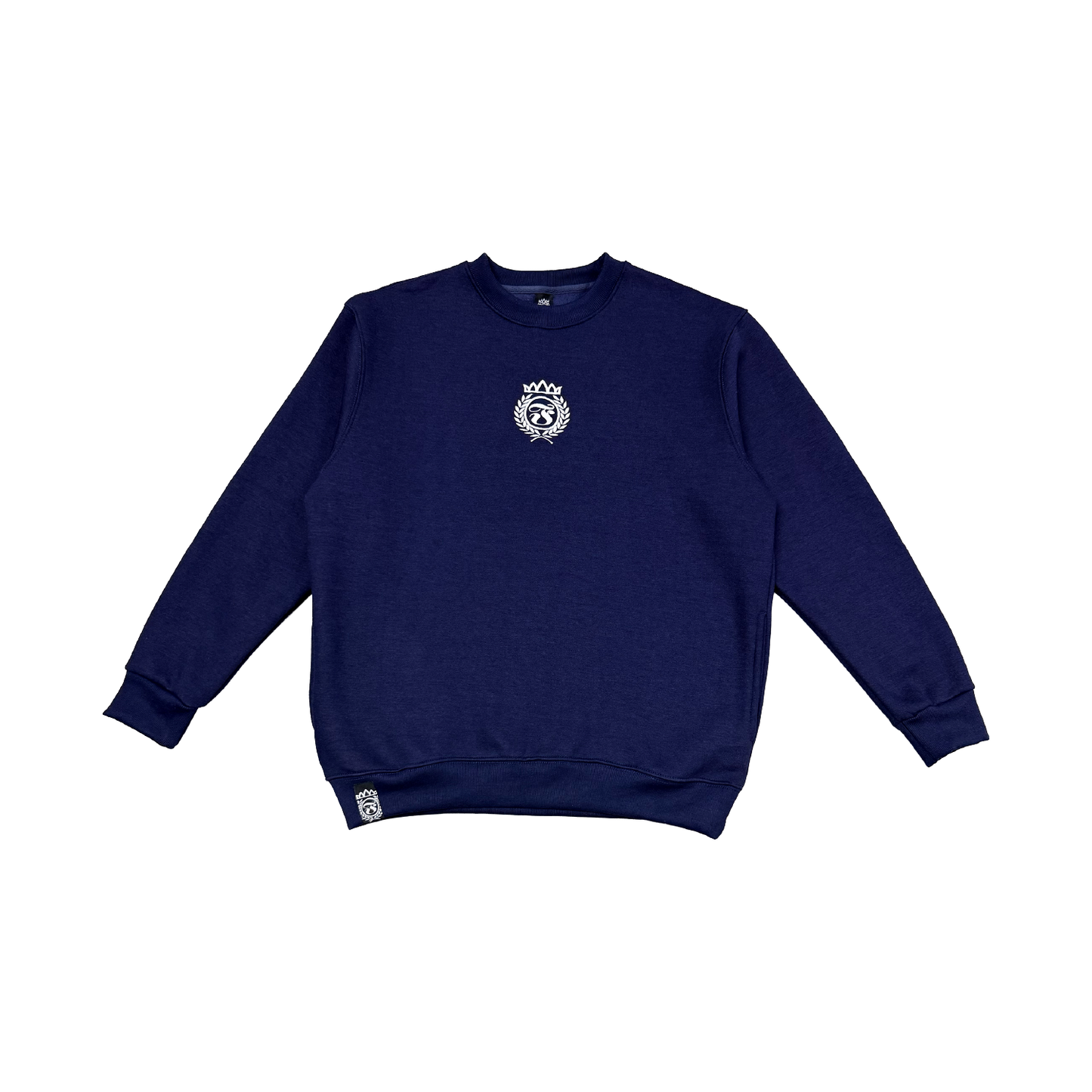 Crowned Laurel Fleece Crewneck - Navy