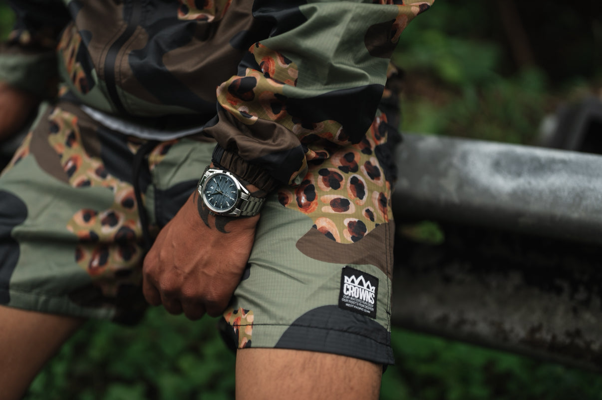 Solo Logo Ripstop Shorties- Cheetah Camo