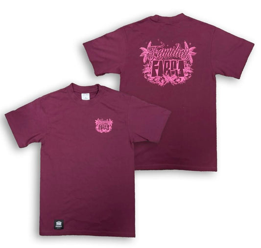 Familia First Tee - Fuschia on Maroon