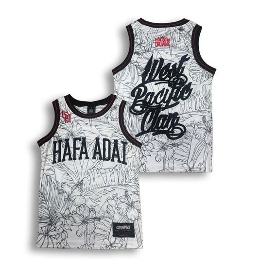 Hafa Adai Mesh Tank - Floral Blueprint (Cherry Blueprint)