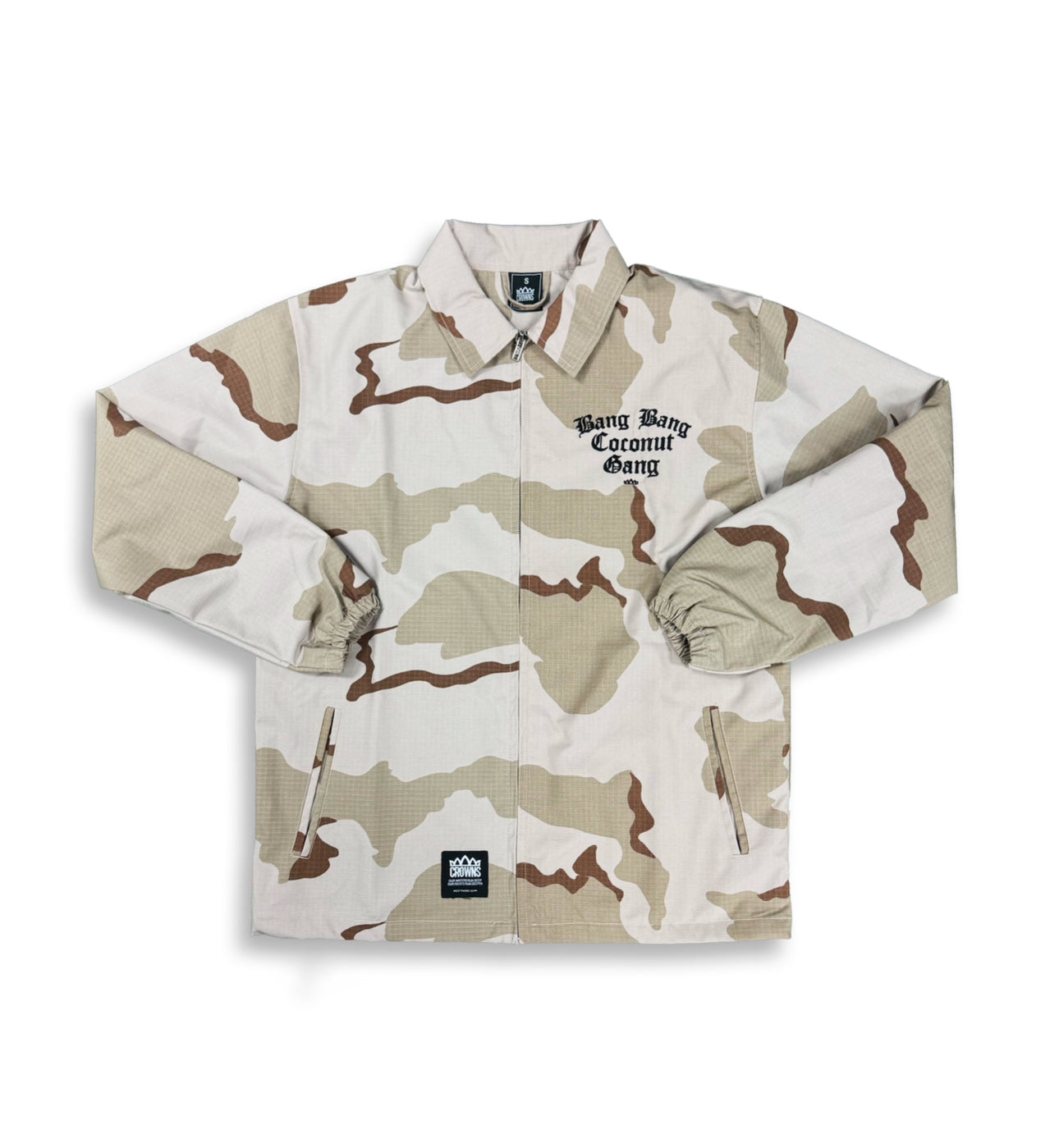 Bang Bang Coconut Gang Coach Jacket- Ripstop on Desert Camo