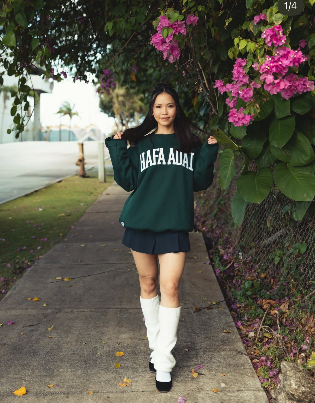 Hafa Adai Fleece Crewneck - Spruce