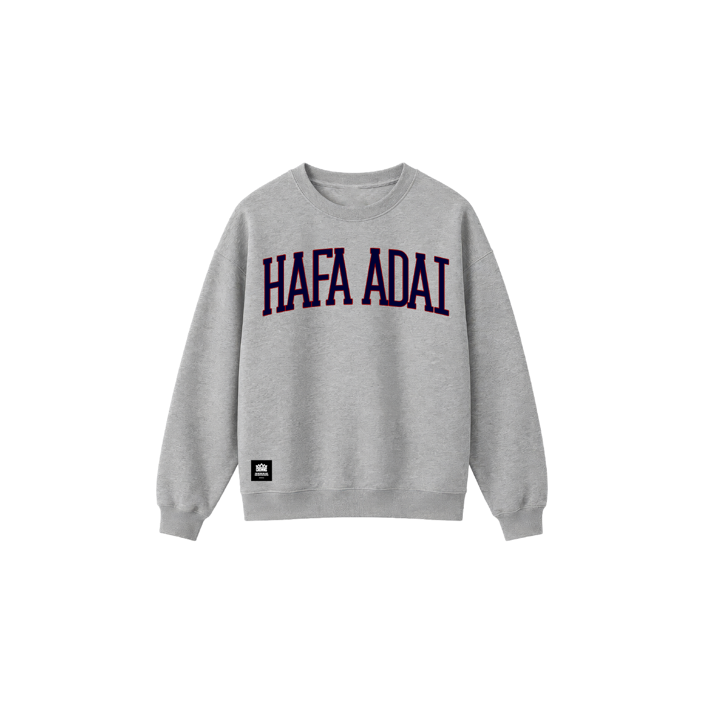 Hafa Adai Fleece Crewneck - Heather Grey w/ Red