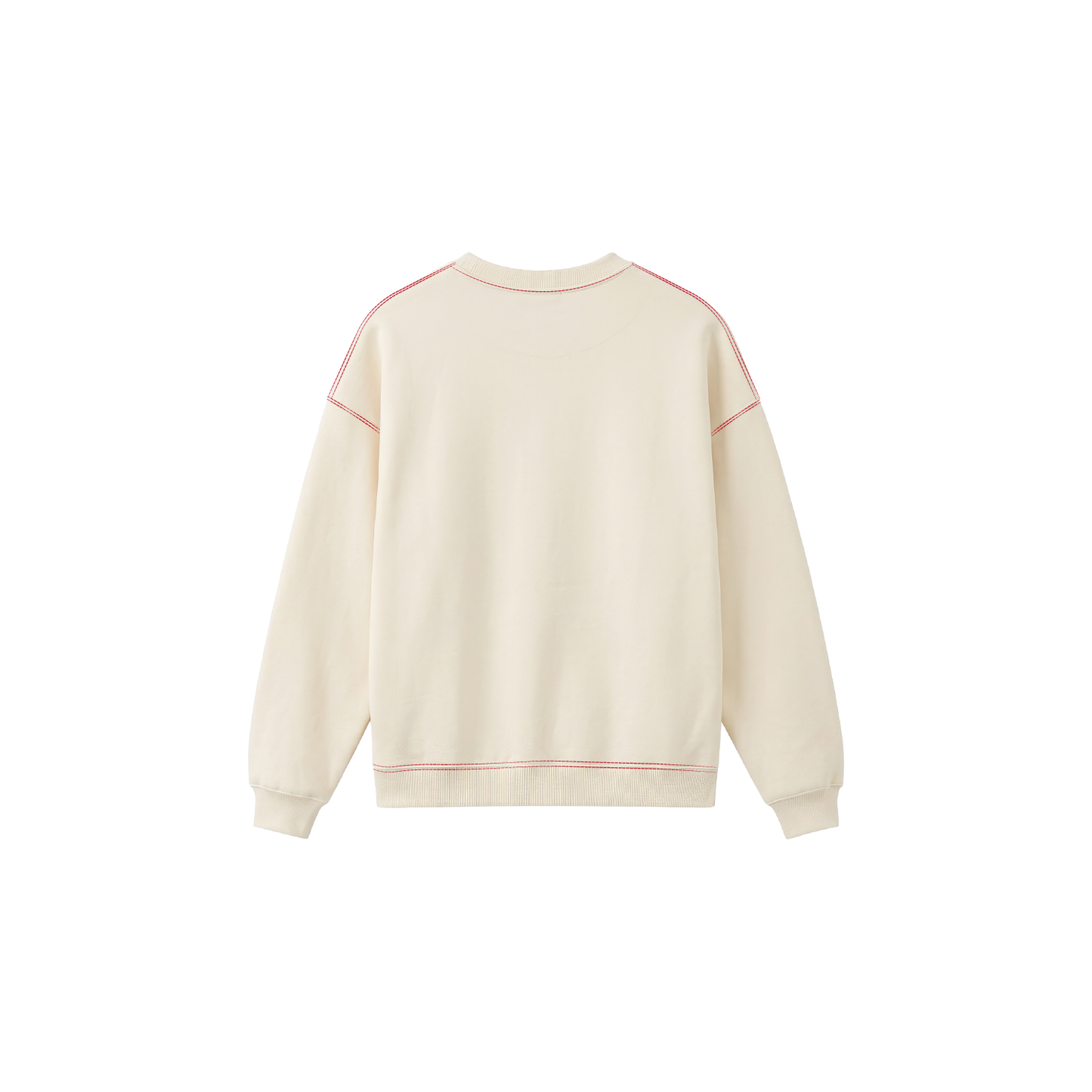 Hafa Adai Fleece Crewneck - Ivory w/ Red