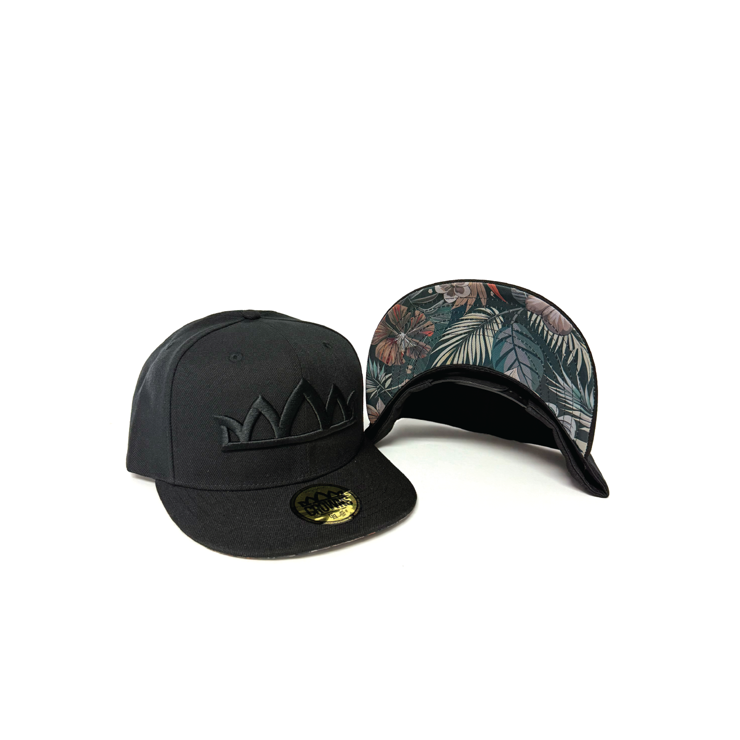 Solo Logo Snapback - Black w/ Floral Brim
