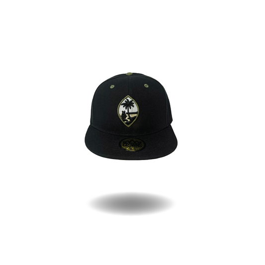 GU Seal Fitted Cap - Olive Seal on Black