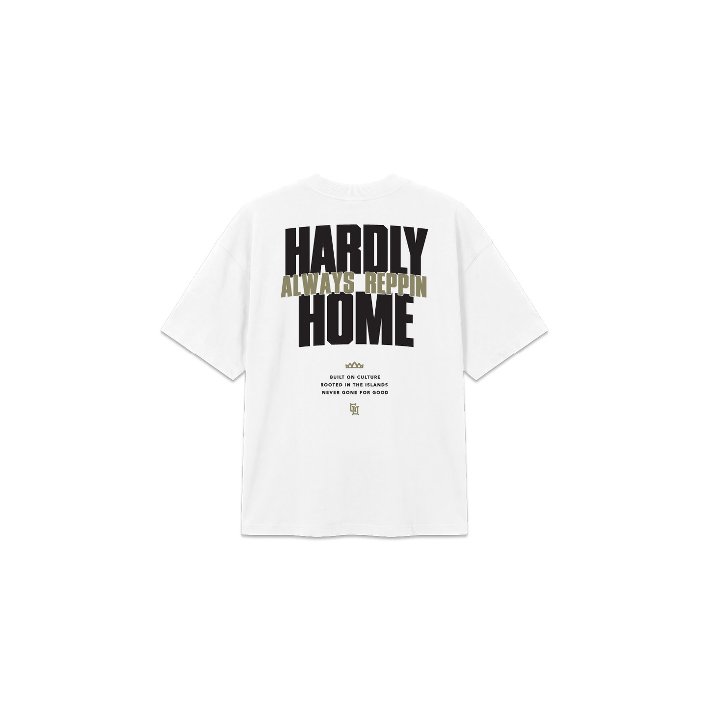 Hardly Home Statement Tee-  White