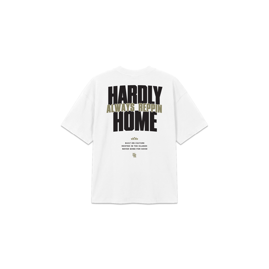 Hardly Home Statement Tee-  White