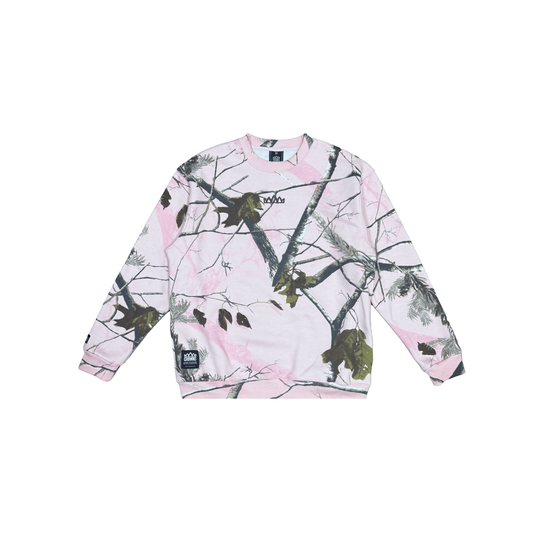 Solo Logo Fleece Crewneck -BlushWood Camo