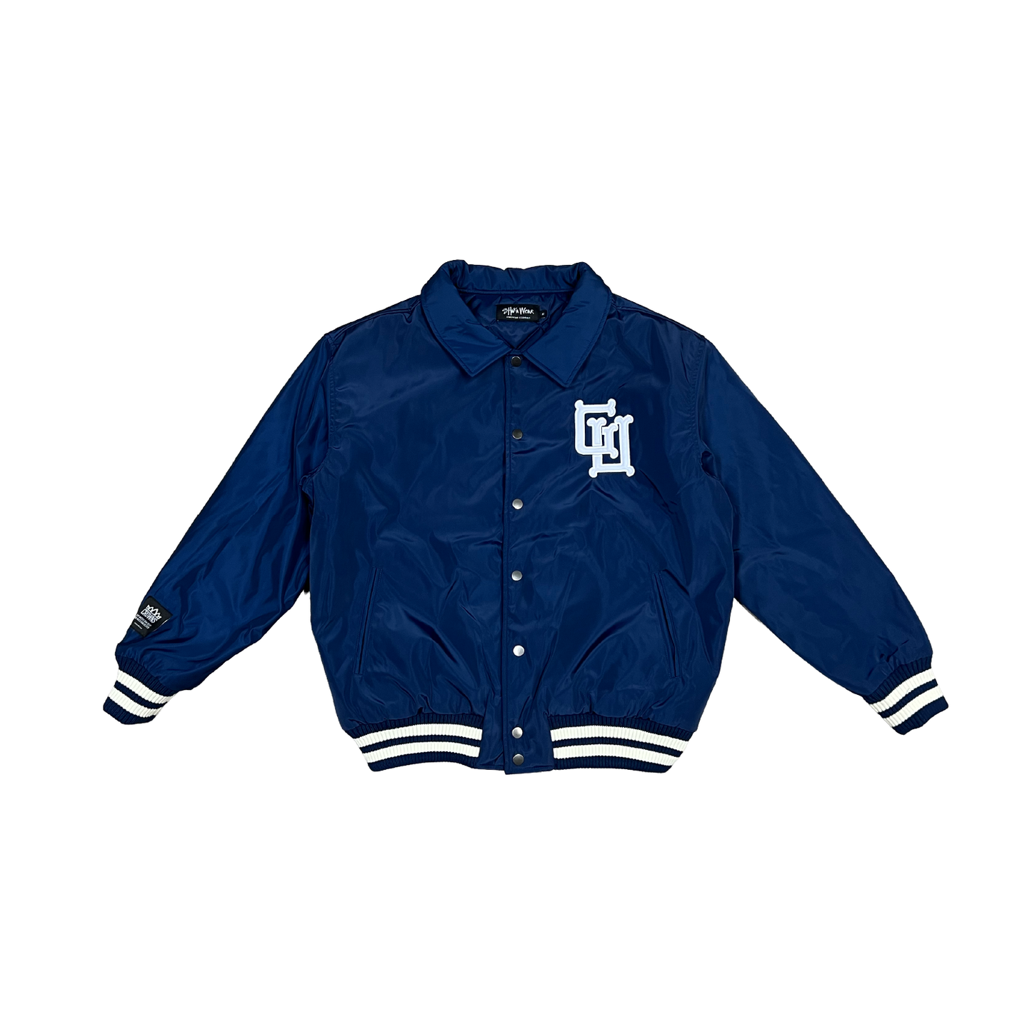 GU Bones Collared Varsity Jacket - Navy