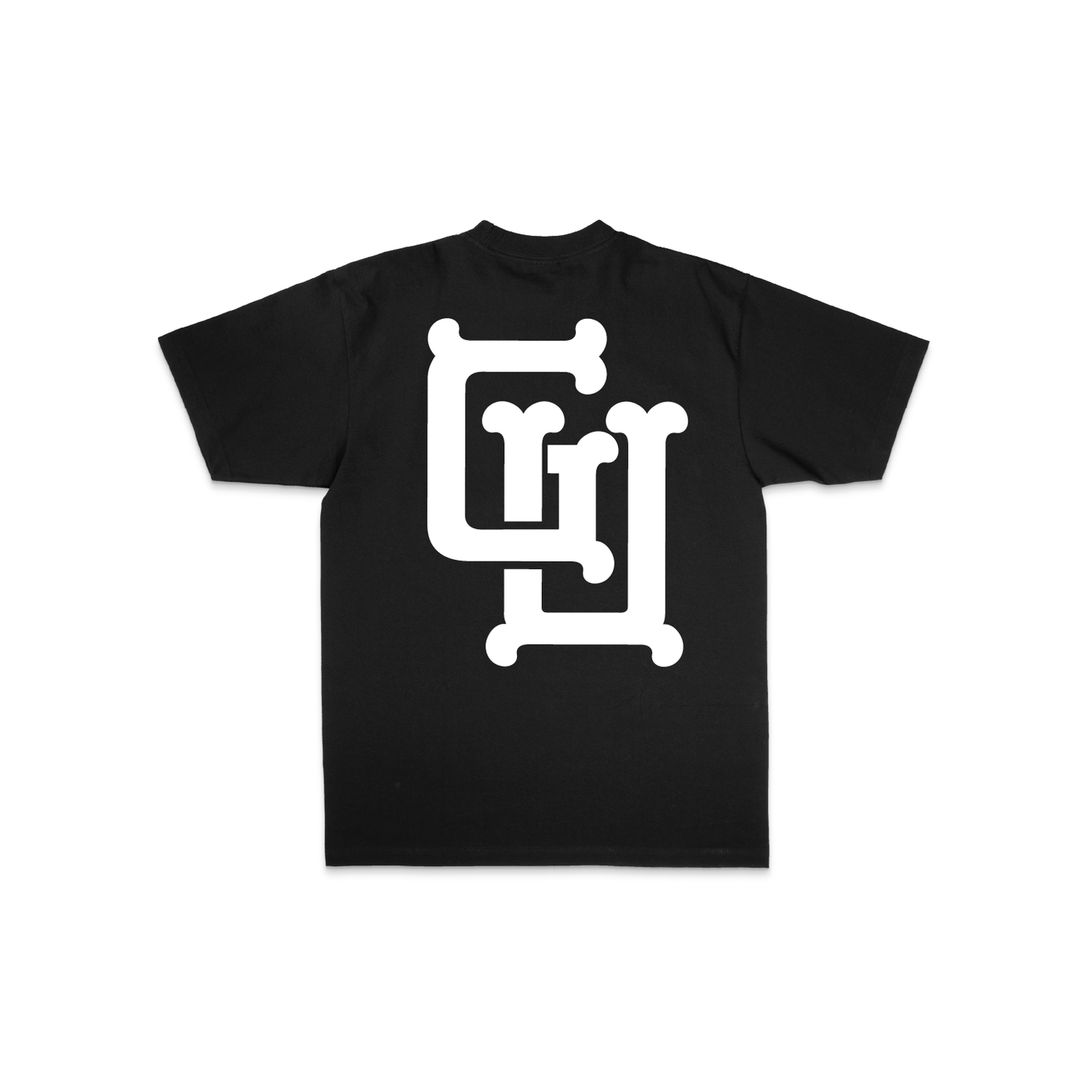 GU Bones Logo Tee - White on Black