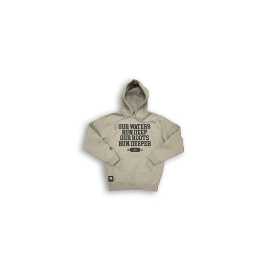 Deeper Roots Motto Hoodie - Comfy Concrete