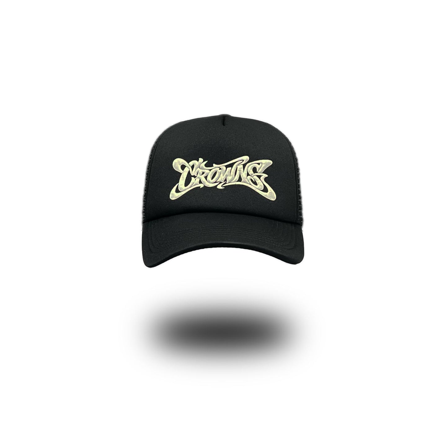 Sunset Summer Trucker Hat- White on Black