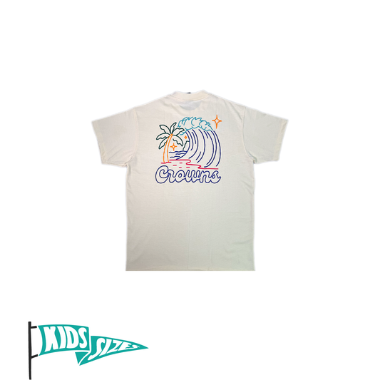 Waves of Neon Youth Tee- Cream