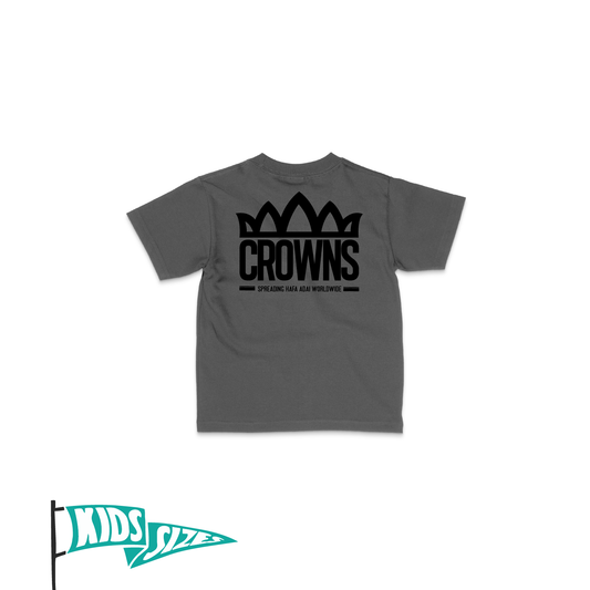 Standard Logo Youth Tee -  Asphalt w/ Black