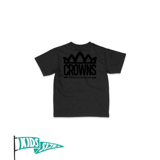 Standard Logo Youth Tee -  Black w/ Black