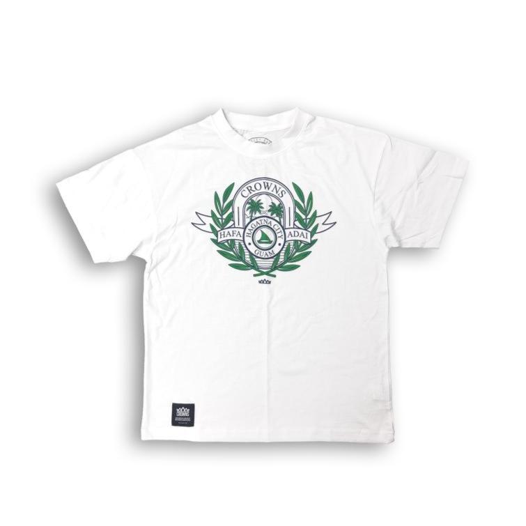 Crowns Crest Tee - Ocean Fever on White