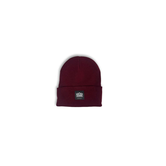 Logo Patch Beanie -Crimson