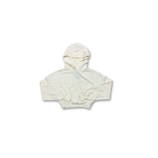 Premium Logo Cropped Hoodie - Cream