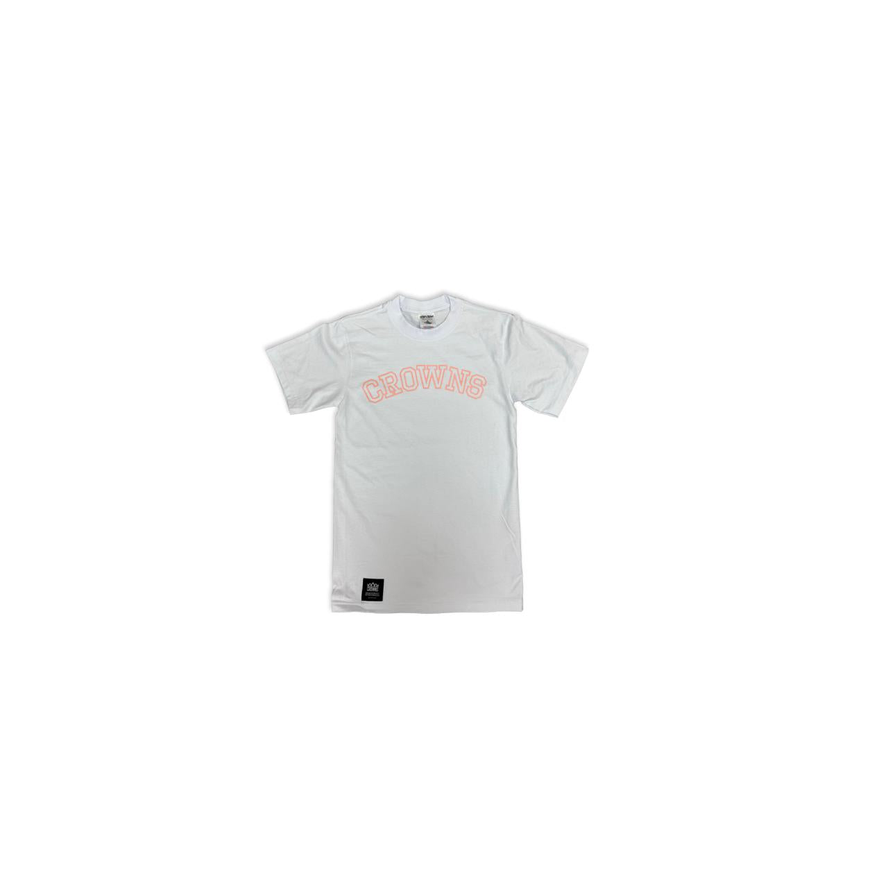 College Logo Tee - Salmon on White