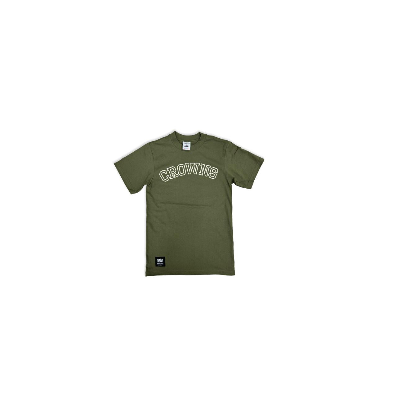 Varsity Tee - Cream on Olive