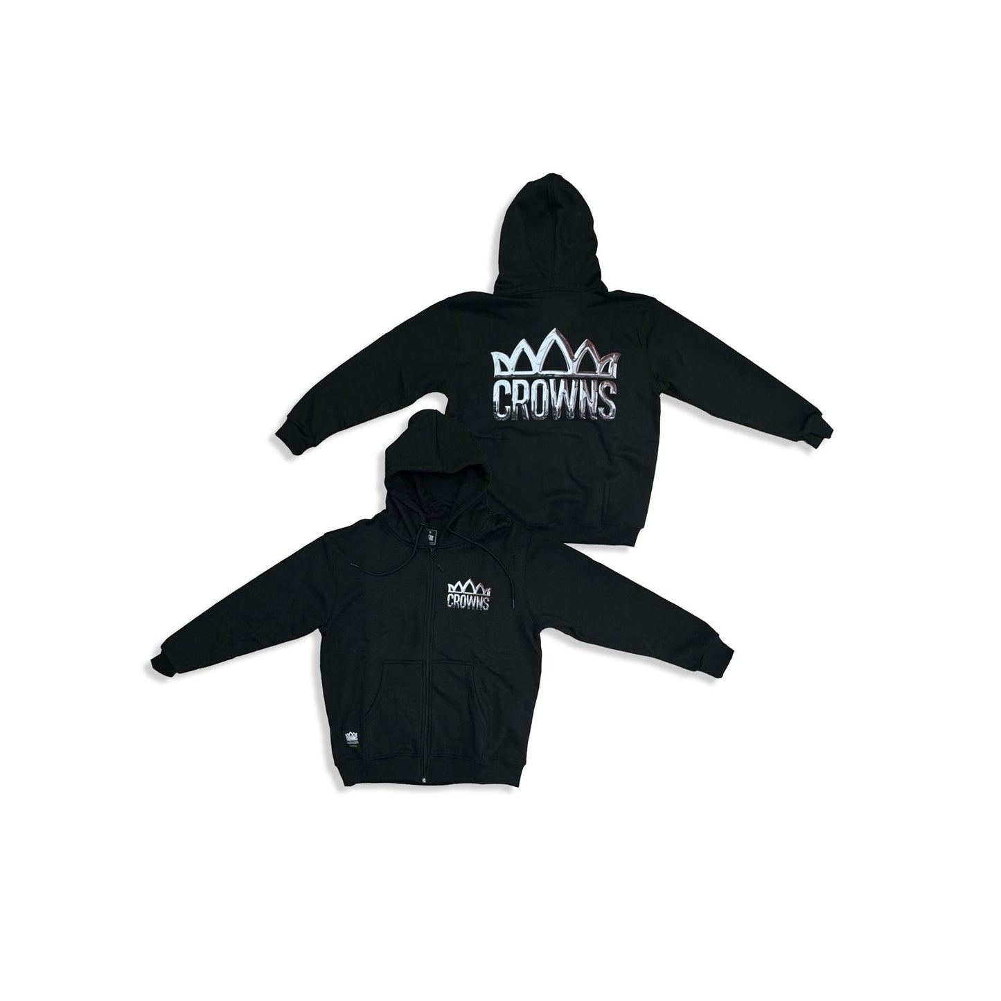 Standard Logo ZipUp Hoodie - Black Hologram