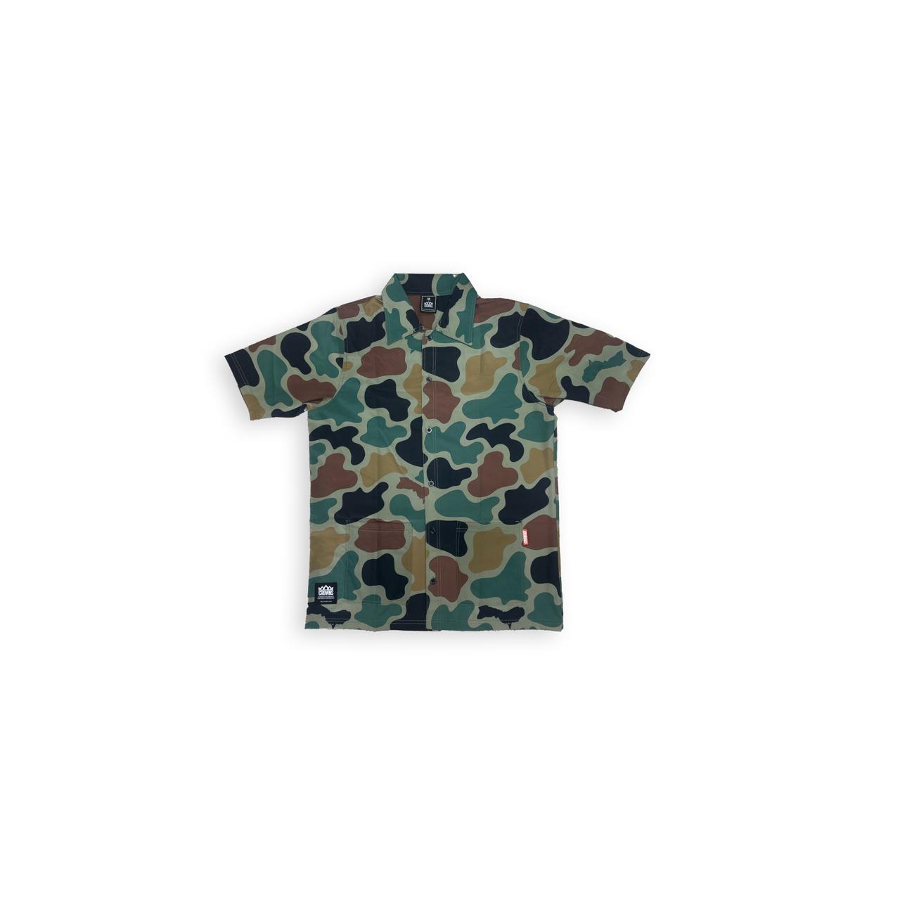 Standard Logo Button Up - Duck Camo