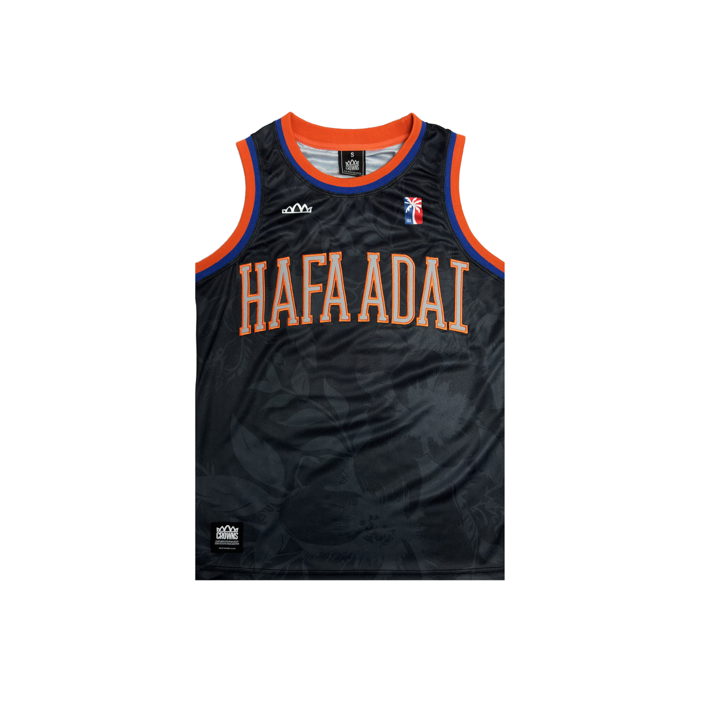 Hafa Adai Jersey Tank -  Crowns Finals Black w/ Orange & Royal