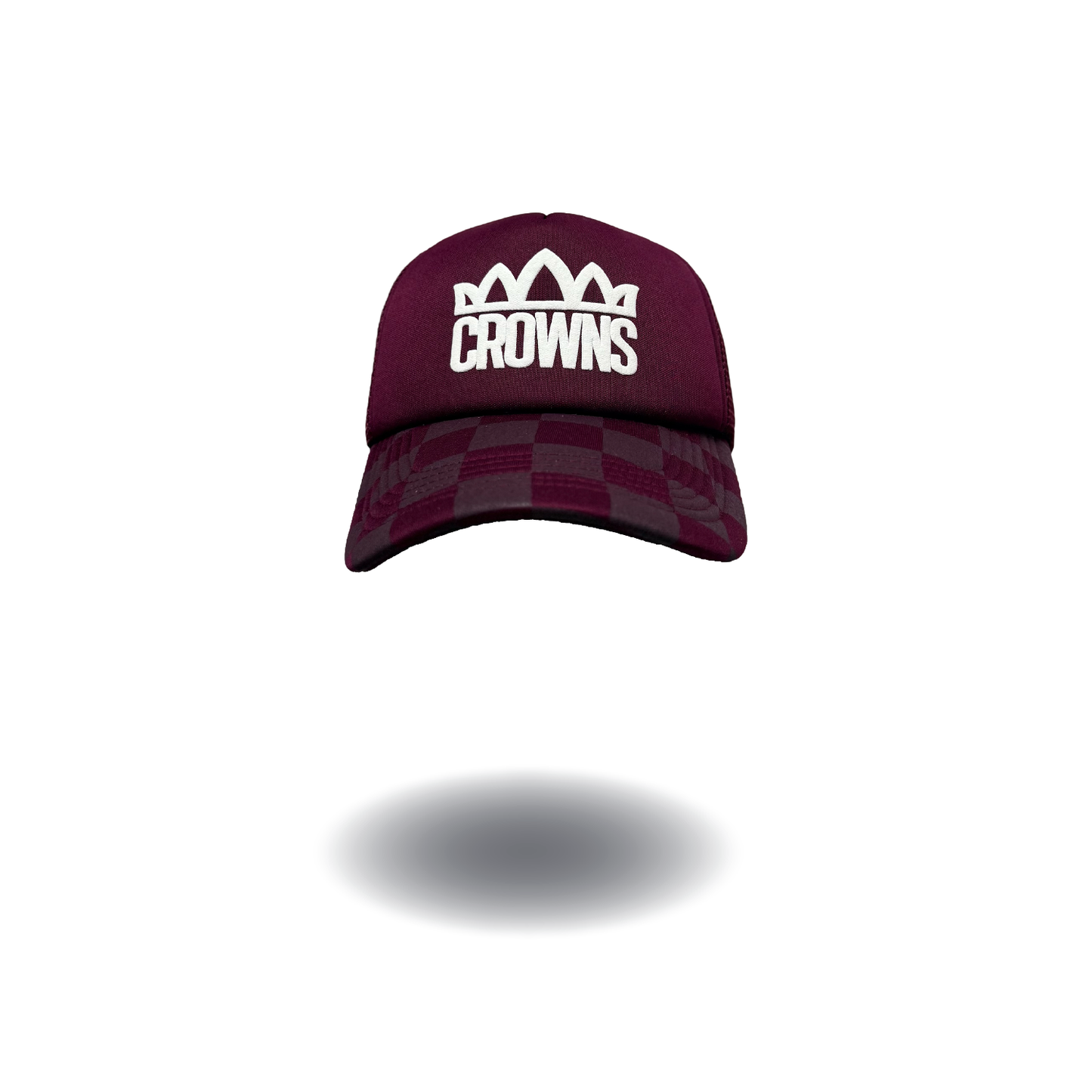 Standard Logo Trucker - Wine w/ Checkered Brim