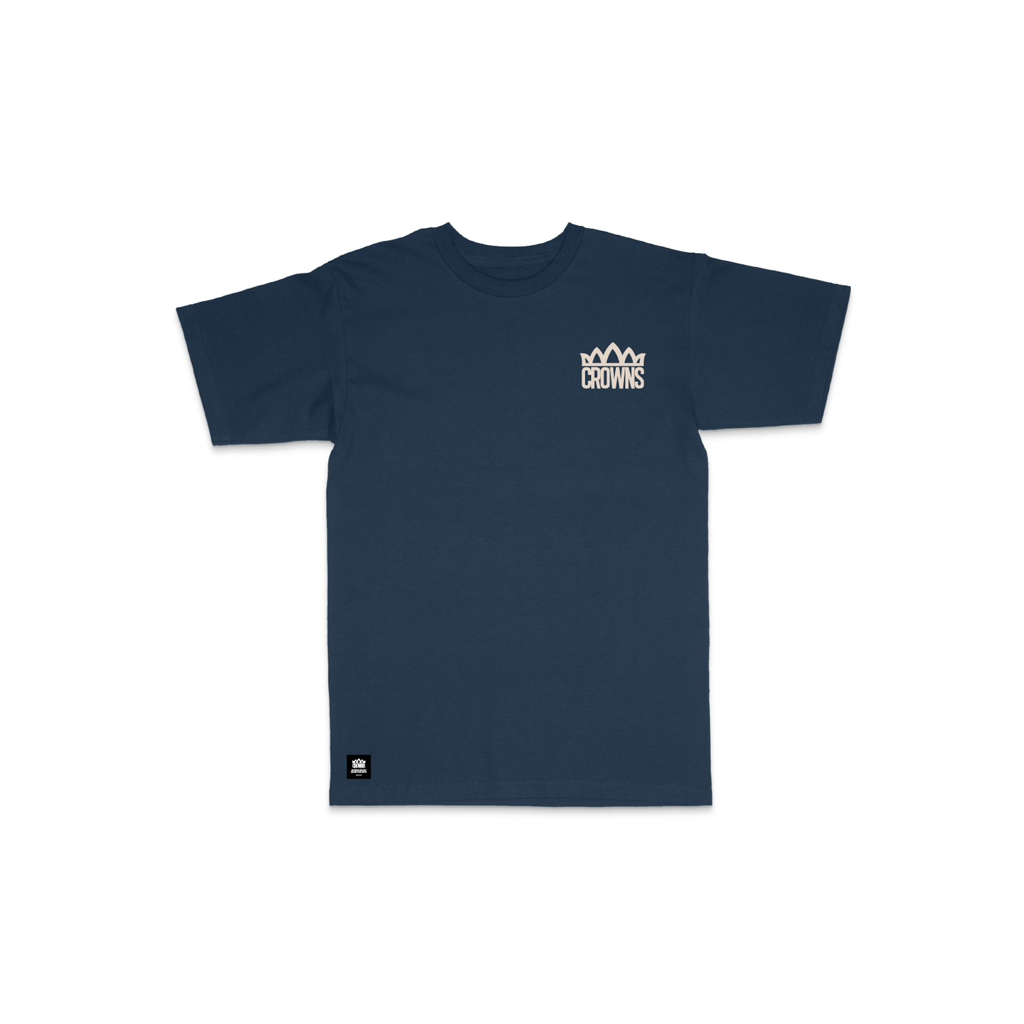 Standard Logo Tee - Cream on Denim Blue