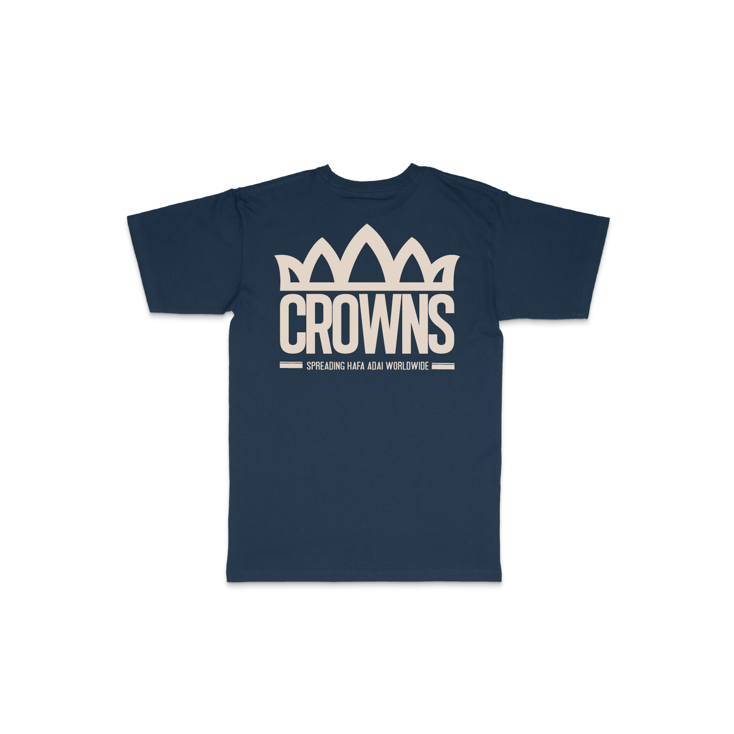 Standard Logo Tee - Cream on Denim Blue