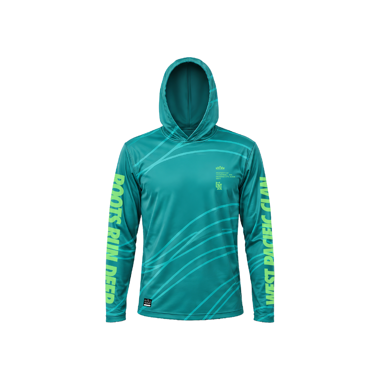 City Roots L/S Drifit Hoodie - Tiffany Blue