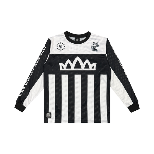 Newcastle Youth Mesh FC Long-sleeve Soccer Jersey - B/W