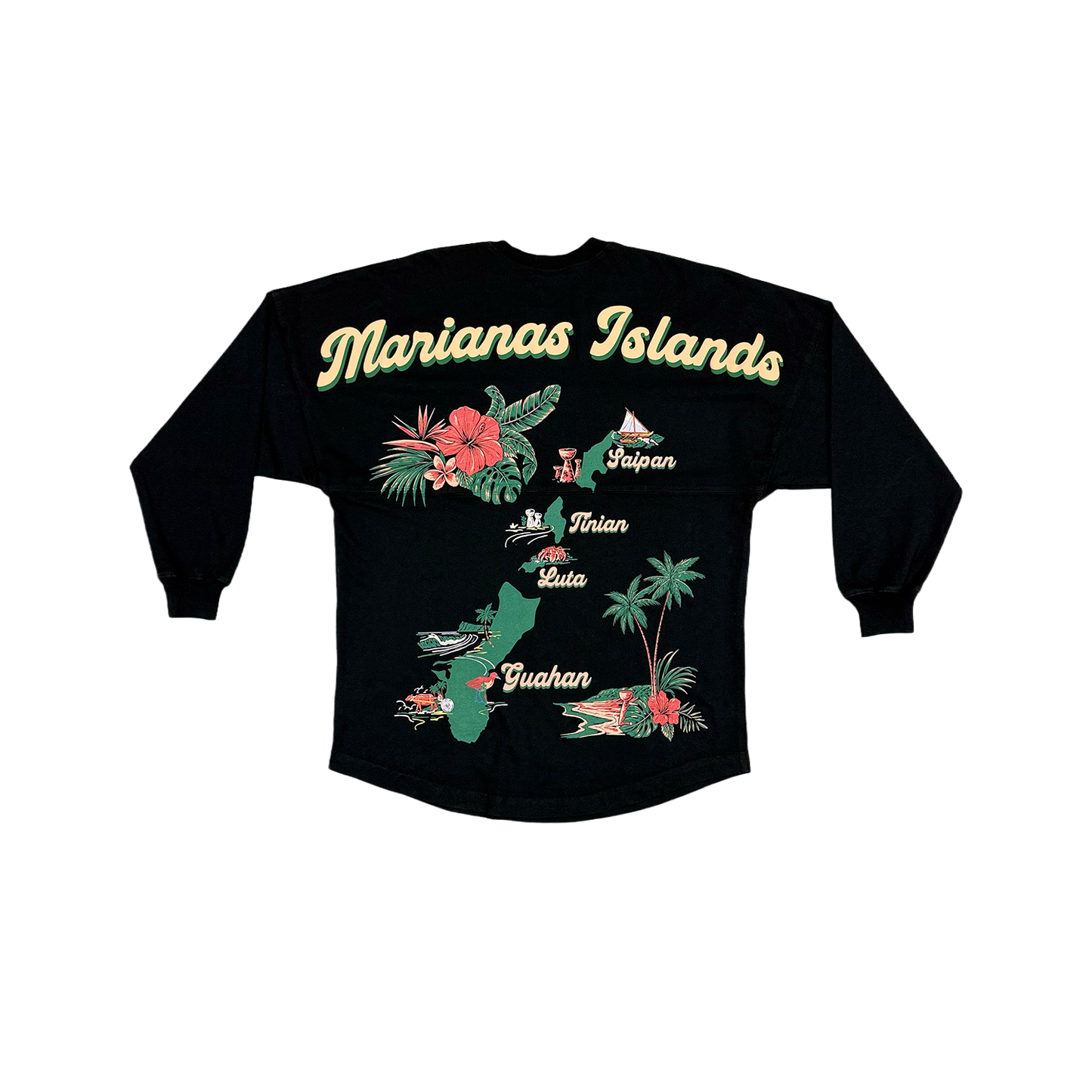 Islas Marianas Spirit Jersey - Black w/ Puff Print
