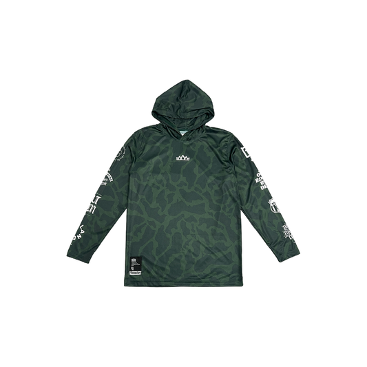 Standard Logo Drifit L/S Hoodie - Marianas Camo (Hunter Green)