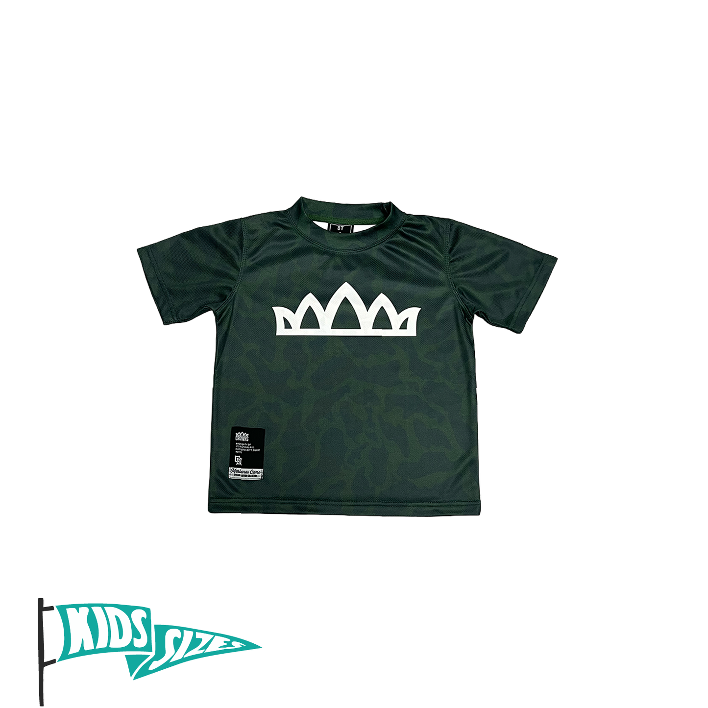 Standard Logo Drifit Youth Tee- Marianas Camo (Hunter Green)