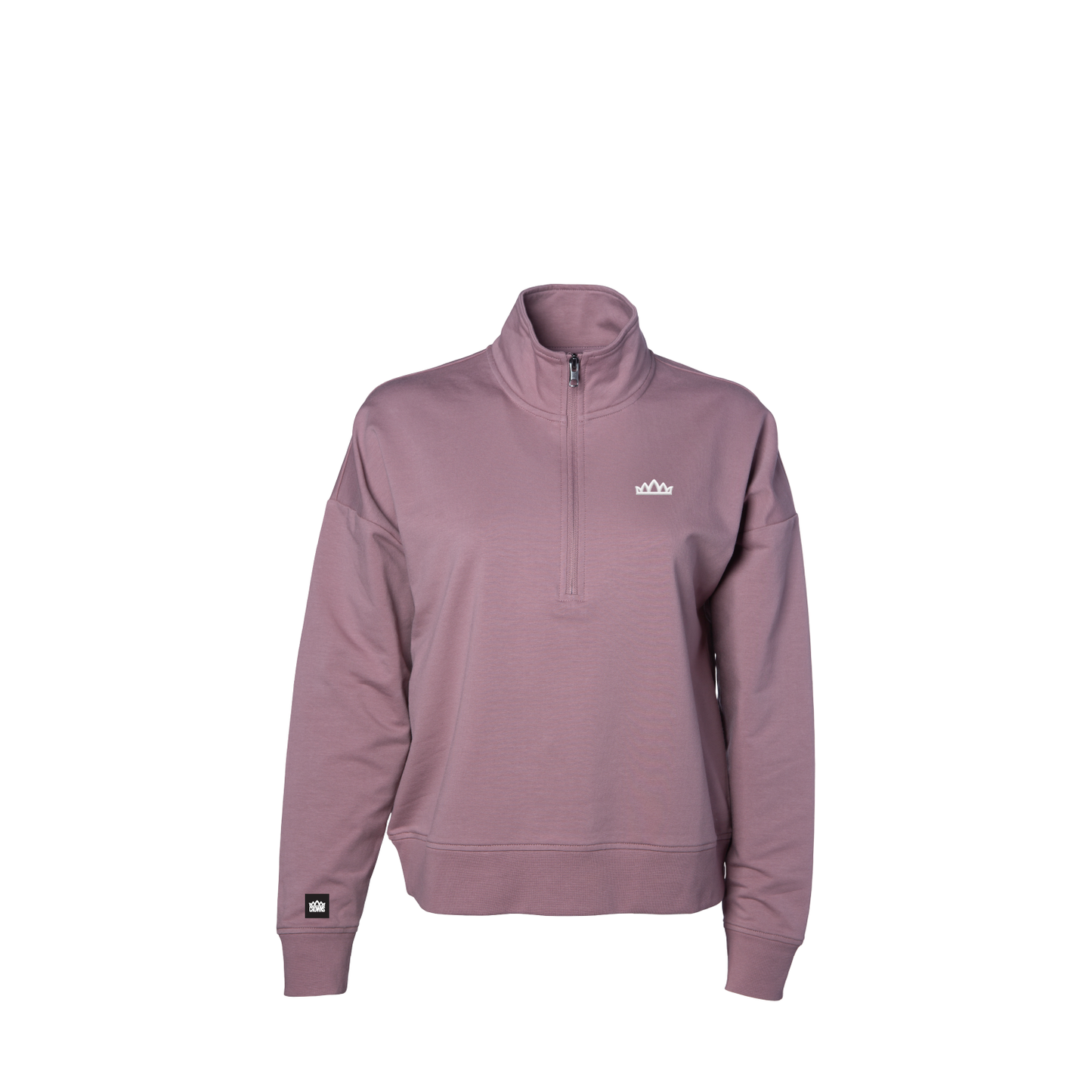 Solo Logo Cropped 1/4 Zip - Mauve