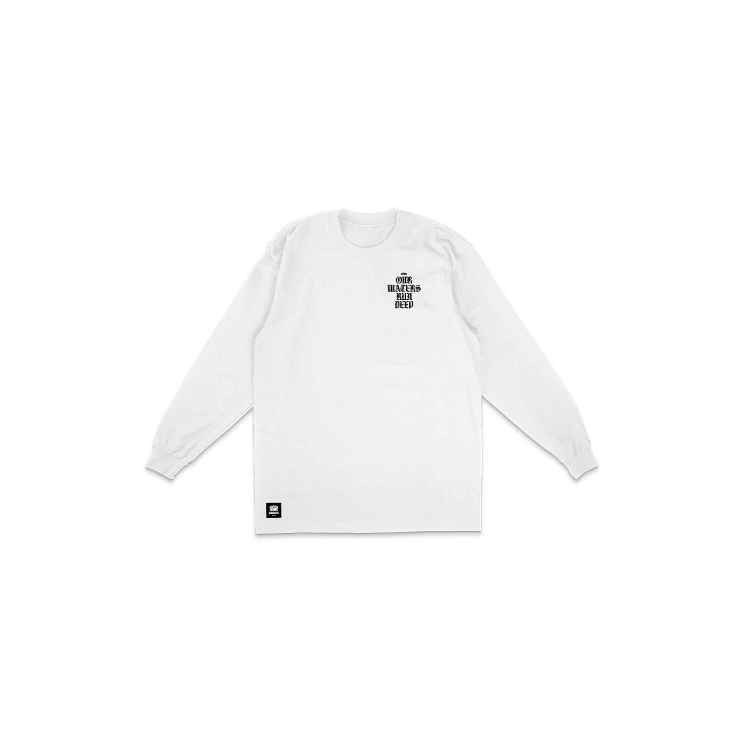 Root Heritage Script L/S Tee - Black on White