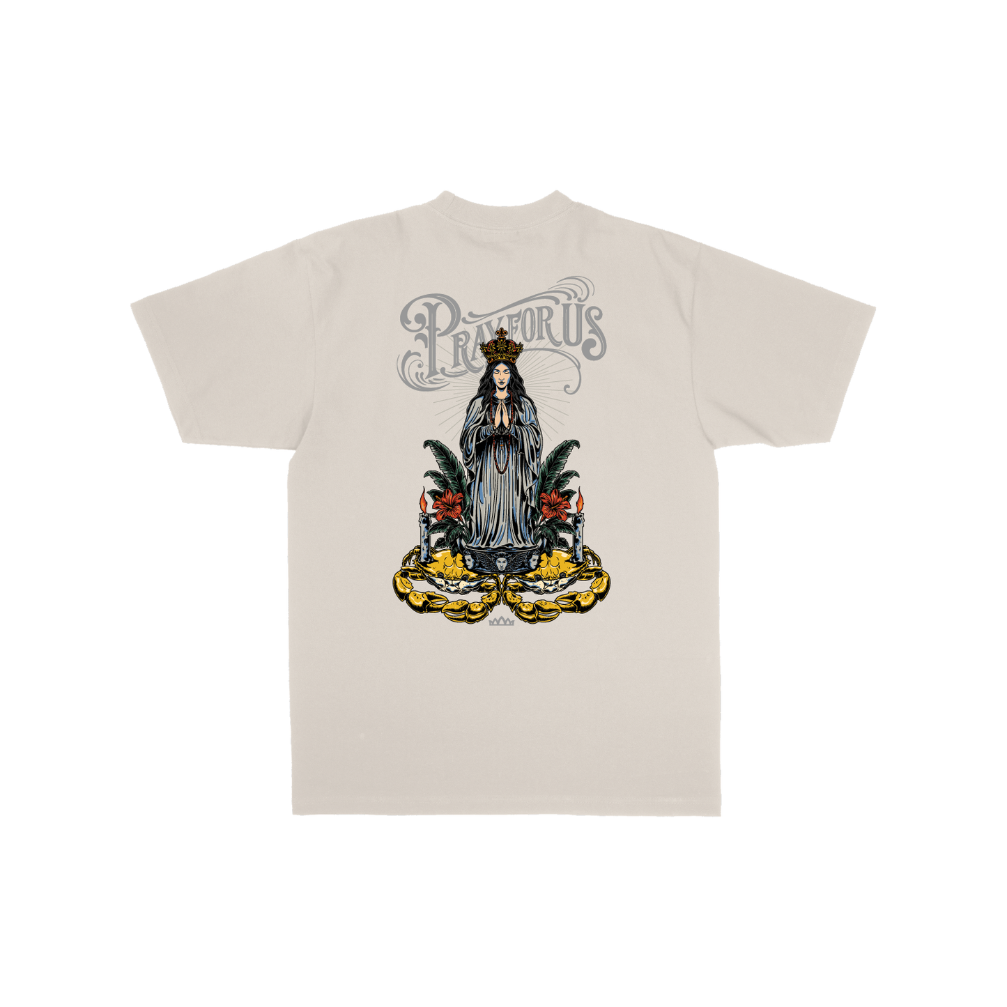 PRE ORDER - SMK Pray for Us Mantle Tee- Bone